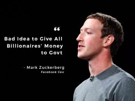 Zuckerberg Bad Idea to Give All Billionaires’ Money