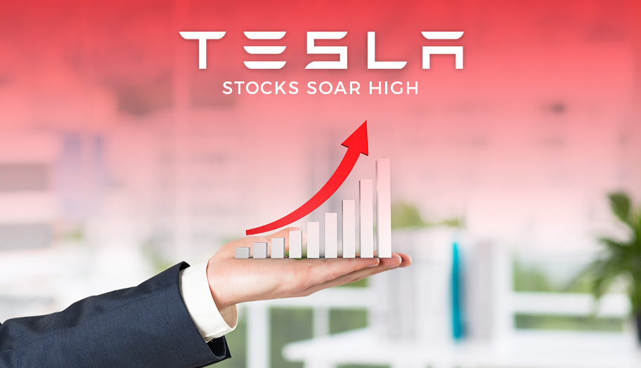 Tesla Stocks Soar High