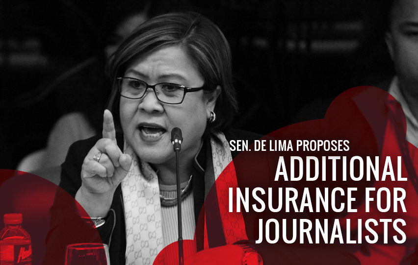 PH Sen. de Lima Proposes Insurance For Journalists