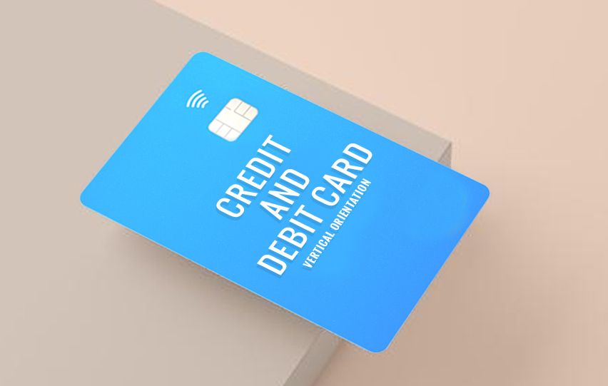 Credit and Debit Cards Vertical Orientation Design