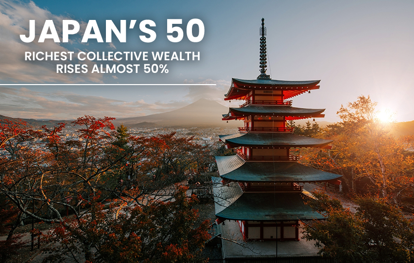 Japan’s Richest Collective Wealth Rises in 2021